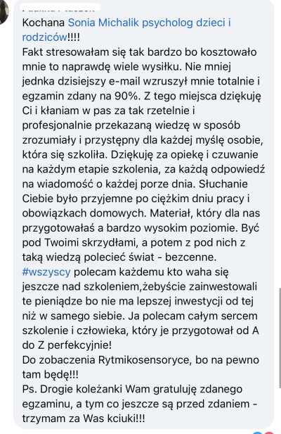 Opinie kurs Sonia Michalik Psycholog dziecięcy (1)